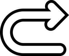 Returning Arrow Outline Svg Vector, Free Vectors File